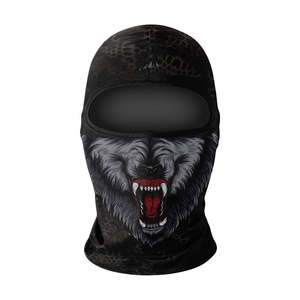 Pasamontañas con Estampado de Animales Salvajes, Máscara Deportiva para Exteriores Resistente al Viento, Talla Única Unisex, Invierno, Poliéster - Product Image 1