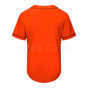 Maillot de baseball uni à boutons, manches courtes, directement de l'usine - Product Image 2