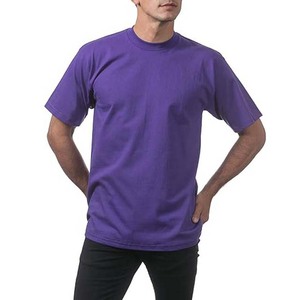 Chemises de couleur violette pour hommes, style streetwear, coton respirant, grande taille, manches courtes, col rond, t-shirts pour hommes - Product Image 3
