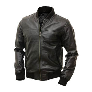 Chaqueta de cuero tipo bomber más vendida, chaqueta de cuero tipo bomber de invierno hecha a medida, nueva chaqueta de cuero tipo bomber para hombre - Product Image 1