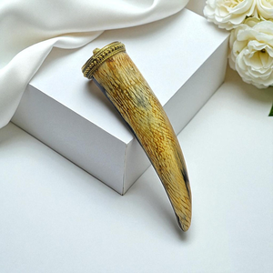 Collier pendentif en corne de buffle d'eau, écologique, thème amour, poli, fait main, bijoux artisanaux naturels par FAIZA CRAFT (FC-7753) - Product Image 2