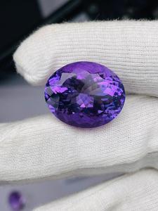 Ametista natural de corte ovalado, 31.46 quilates, piedra preciosa de gran tamaño, calidad AAA, con brillo, buen color, corte y pulido perfectos a precio económico. - Product Image 6
