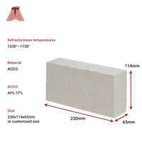 Brique isolante en mullite poreuse, à faible capacité de stockage de chaleur, résistante aux chocs thermiques, de forme précise, pour fours céramiques