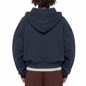 Sweat à capuche zippé intégral pour homme, nouveau style moderne, en polaire respirant, avec poches avant, pour usage quotidien, coupe oversize, streetwear décontracté, automne, imprimé personnalisé - Product Image 2