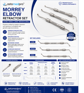 Ensemble d'extenseurs de coude MORREY à double extrémité, instruments manuels, 27,5 cm, Zetomed Pro - Product Image 4