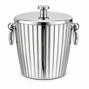 Seau à glace de luxe à double paroi isolé pour champagne et vin, avec bouton doré, en acier inoxydable martelé, prix le plus bas - Product Image 2