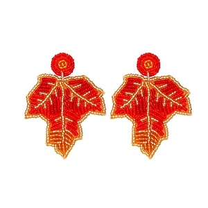 Pendientes colgantes de murciélago con cuentas de Halloween para Cosplay únicos para mujer, pendientes de diamantes chapados en oro multicolor, estilo moderno, ¡Compre Ahora! - Product Image 1