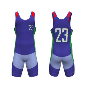 Vente en gros de nouveaux justaucorps de lutte professionnels pour hommes avec impression personnalisée - Product Image 3