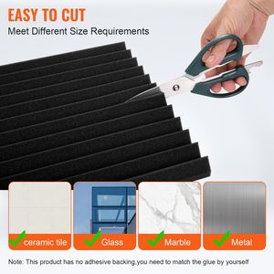 Pannelli Fonoassorbenti ad Alta Densità, Confezione da 80, 30,5 x 30,5 x 2,5 cm, Pannelli Insonorizzanti da Parete Resistenti al Fuoco, Pannelli Acustici 12 X - Product Image 4