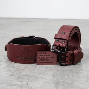 Genuine Leather Fitness <b>Belt</b> with Strong Buckle for Weightlifting and Strength <b>Exercises</b> Performance Accessories Gym Sports. - Product Image 4
