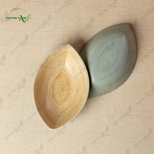 Bol en bambou jetable, écologique, artisanal, naturel, pour servir et décorer la maison, avec un design classique personnalisé - Product Image 4