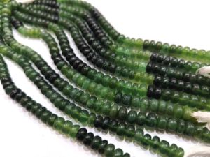 Perles de serpentine naturelle, rondes, lisses, 8 mm, teintées, 8 pouces de long - Product Image 1