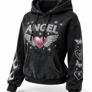 Sudadera con Gráficos de Pedrería Personalizada para Mujer, Pedidos al por Mayor - Fabricante de Sudaderas Personalizadas al por Mayor - Product Image 3