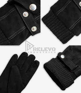 Gants de moto en cuir de vachette robuste avec protection renforcée pour les jointures, idéaux pour la course – Vente en gros à bas prix - Product Image 5