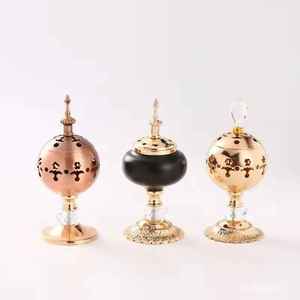 Quemador de Incienso de Sándalo Hecho a Mano con Incrustaciones de Latón, Diseño Tallado de Luna y Estrella, para Incienso Árabe, Decoración Duradera para el Hogar - Product Image 3