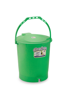 Poubelle à pédale ronde en plastique avec panier intérieur, design portable pour une utilisation intérieure/extérieure - Product Image 5