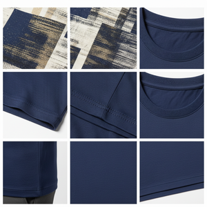 Camiseta Casual de Manga Corta para Hombre, Diseño Moderno con Estampado de Serigrafía, Algodón Jersey, Transpirable, Estilo Urbano - Product Image 5