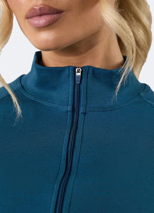 Nueva Chaqueta de Yoga para Mujer con Cremallera Completa, Cuello Alto, Orificios para Pulgares, Ajuste Regular, para Correr, Gimnasio, Entrenamiento, Personalizable, Elástica en Cuatro Direcciones - Product Image 2