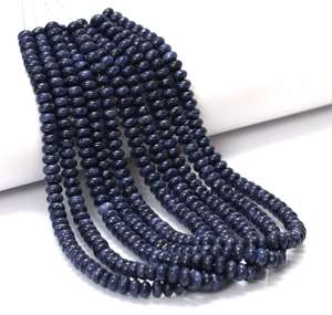 Natural Sodalite Smooth Rondelle <b>Beads</b> 8mm Blue <b>Stone</b> Loose Gemstone <b>Beads</b> Wholesale Sodalite Natural Sodalite Smooth Rondelle - Product Image 1