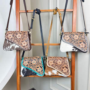 Bolso bandolera de cuero mecanizado a mano de diseño Popular de moda superior para mujer bolsos de hombro de cuero genuino de alta calidad para ocultar el pelo - Product Image 4