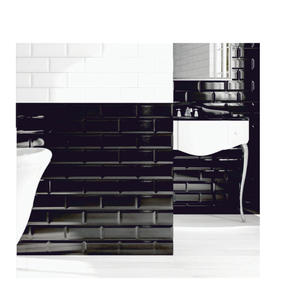 Black tile Modern Spa Wellness Center Decorative <b>Wall</b> Tile 108x108 100x200 100x300mm New Trending Design Small Format Factory - Product Image 1