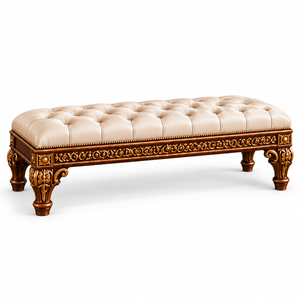 Ensemble de chambre à coucher Royal Regency en teck massif fait main, taille King, avec tête de lit capitonnée sculptée à la main et tables de chevet assorties, pour villas aux États-Unis - Product Image 4