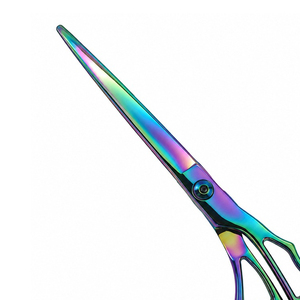 Ciseaux de coiffure professionnels de haute qualité avec logo personnalisé, ciseaux de barbier en titane, ciseaux de coupe pour salon - Product Image 6