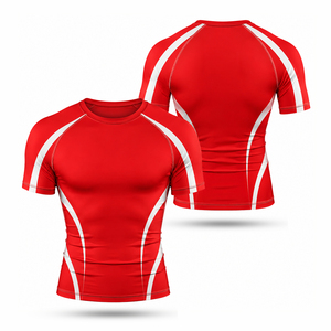 Vêtements de sport en gros, créez votre propre rashguard à manches courtes avec impression par sublimation MMA, logo personnalisé, rashguard pour hommes - Product Image 1