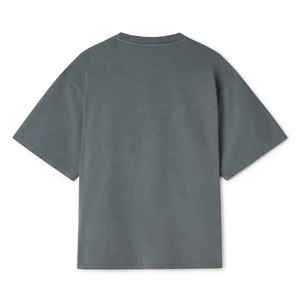 Camiseta de Algodón Rosa Oversize para Hombre, Manga Corta, Cuello Redondo, Casual, Color Sólido, Tejido Jersey, Teñido Liso - Product Image 5