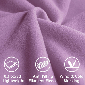 Custom <b>Women's</b> Purple Polar Fleece <b>Vest</b> Stand Collar Full Zip Lightweight Warm Thermal Bodywarmer Sleeveless Jacket Coat OEM - Product Image 4