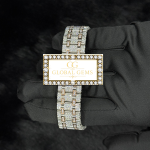 Nuevo Reloj de Lujo de Negocios, Cuadrado, Estilo Antiguo, de Acero Inoxidable, Completamente Engastado con Diamantes Cultivados en Laboratorio VVS, Mecánico Automático - Product Image 2