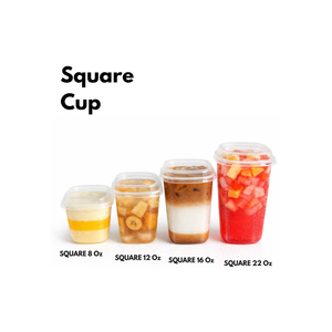 Unique Food Graded Square <b>Cup</b> 16 Oz <b>Plastic</b> PP Polypropylene for Aesthetic Cold Drink made in Indonesia - Product Image 5