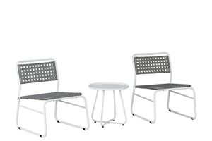 BeNK Contemporary Rattan Garden Set 2 Seater <b>Outdoor</b> Furniture Metal Frame Weather Resistant <b>Foldable</b> Eco-Friendly Acacia Wood - Product Image 3