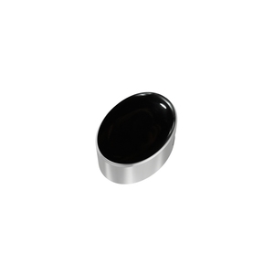 Premium Silver Plated 925 Sterling Silver Classic Slider Black Onyx Mix Shapes <b>Cable</b> Chain Bezel Setting Unisex Gift Necklace - Product Image 4