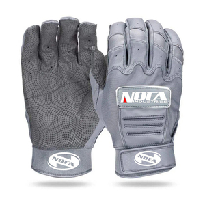 Guantes de Bateo de Béisbol Personalizados para Adultos, de Cuero, Ambidiestros, Acolchados, con Cierre de Hebilla, Negro/Blanco, Tallas S-XXL, Empaque Personalizado - Product Image 1