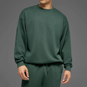 Ensemble de sweat-shirts à col rond pour homme, couleur unie, décontracté, vêtements d'automne, 100% coton, tricoté en molleton français, manches longues - Product Image 4
