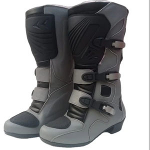 Chaussures de moto unisexes imperméables, respirantes, en cuir ignifuge, grandes tailles, pour sports d'hiver, bottes longues à la cheville, service OEM - Product Image 1