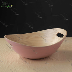 ชามไม้ไผ่ธรรมชาติแบบคลาสสิกงานแฮนด์เมดเป็นมิตรกับสิ่งแวดล้อมแบบใช้แล้วทิ้งความจุขนาดใหญ่สำหรับการใช้ชีวิตแบบยั่งยืนโดยตรง - Product Image 5