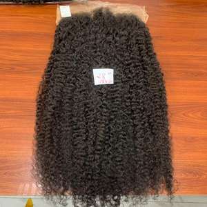 Cabello rizado birmano de 28 pulgadas, frontal 13x6, encaje suizo HD, puntas súper gruesas, cabello humano virgen con cutícula alineada, procedente de Vietnam. - Product Image 5