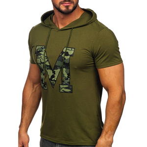 Fashionwear Men Hooded Short Sleeve T-Shirt Summer Casual Regular Fit Short Sleeve Tee Shirt Custom Size <b>hoodies</b> - Product Image 3
