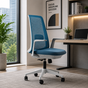 KINSOOC Power Fabric Mesh Office <b>Chair</b> 4D Adjustable Lumbar Support Ergonomic Swivel for Home Office - Product Image 1
