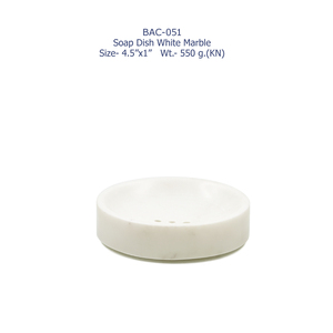 Natural <b>White</b> Marble Rectangular Soap <b>Tray</b> with Drainage Design Bathroom Sets For Hotel Spa Home Decor Wholesale Supplier - Product Image 2