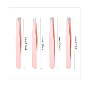 Ensemble de tondeuses personnalisé en 4 pièces pour femmes et hommes, kit de toilettage des poils du visage et des sourcils avec étui en cuir - Product Image 3