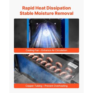 Essiccatore d'aria refrigerato industriale 85CFM 110-120V, Raffreddatore d'aria compressa 15HP 20HP, Sistema di essiccazione ad aria refrigerata 85CFM - Product Image 5