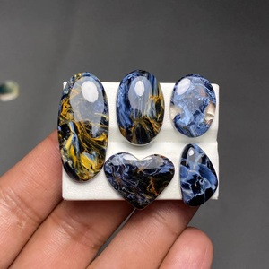 Natural pietersite gemstone storm stone cabochon blue brown Flashy loose gemstone for jewelry making - Product Image 1