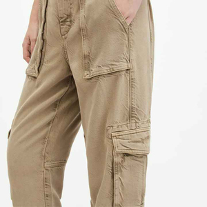 กางเกงคาร์โก้ลำลองสีเขียวมะกอกสำหรับผู้ชาย ทรงขาบาน เอวสูง/กลาง กางเกงอเนกประสงค์ บริการ OEM กระเป๋าใช้งานได้จริง - Product Image 3