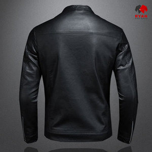 Veste en cuir personnalisée pour homme, tissu confortable et respirant avec logo personnalisé - Product Image 3