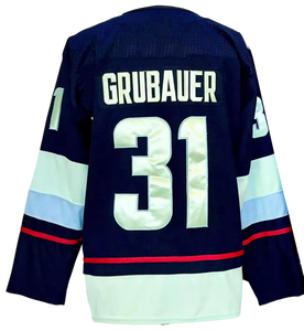 2026 Seattle Kraken ijshockeytrui geborduurd # 31 Grubauer # 7 Eberle # 10 Beniers Topkwaliteit Sportuniform voor Heren en Jeugd - Product Image 6