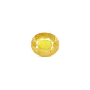 <b>7</b> Carat Premium Yellow Sapphire Loose Gemstone Oval Faceted Cut for Fine Jewelry - Product Image 1