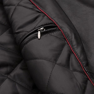 New Arrival <b>Men's</b> Full Zipper Stand Leather <b>Jacket</b> Canvas Plain Dyed Solid Color Custom Made Waterproof Eco-Friendly Quick Dry - Product Image 6
